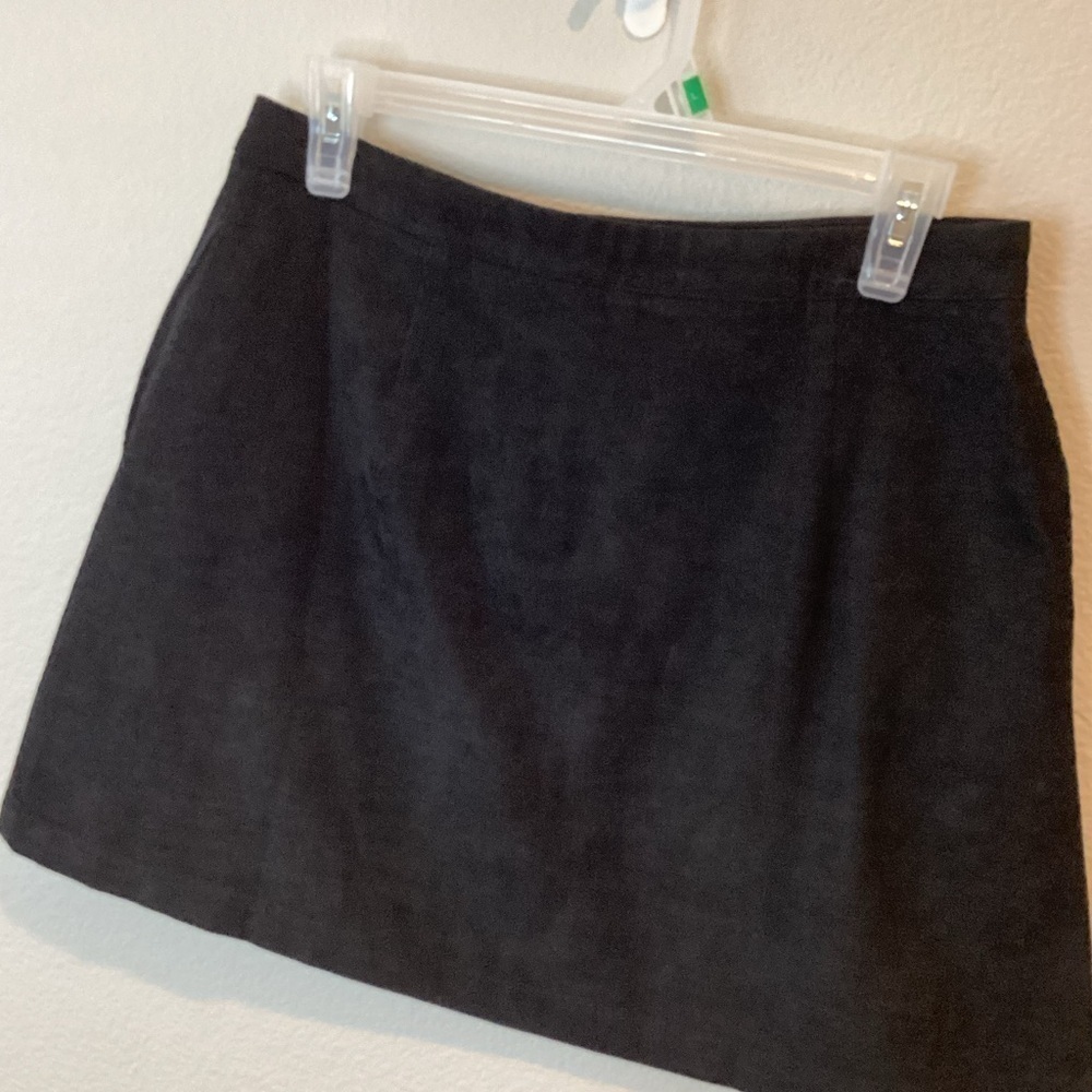 IJOAH Corduroy Button Down Skirt Size Medium M Black - Picture 5 of 9
